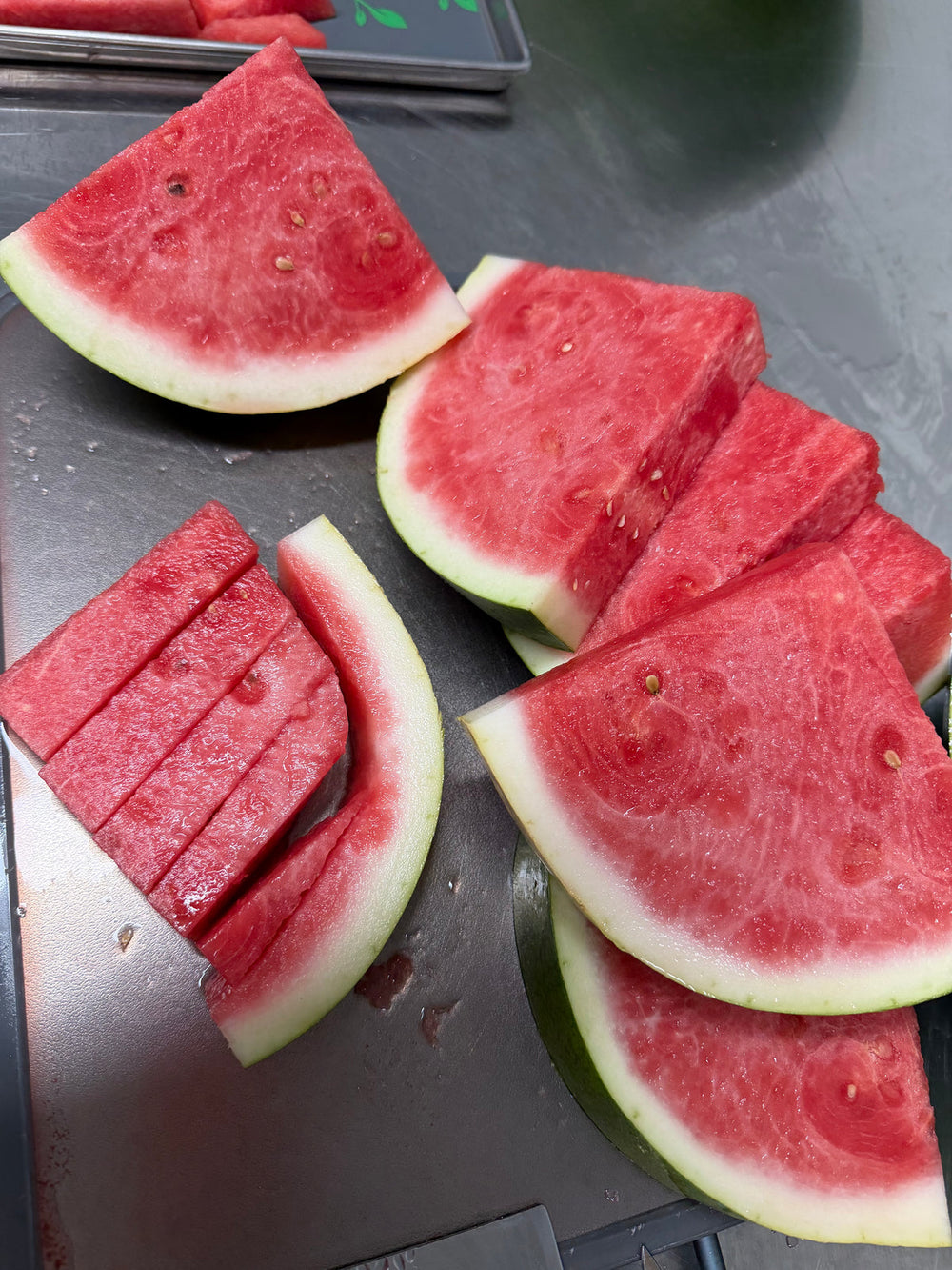 Close-up of freeze-dried watermelon pieces